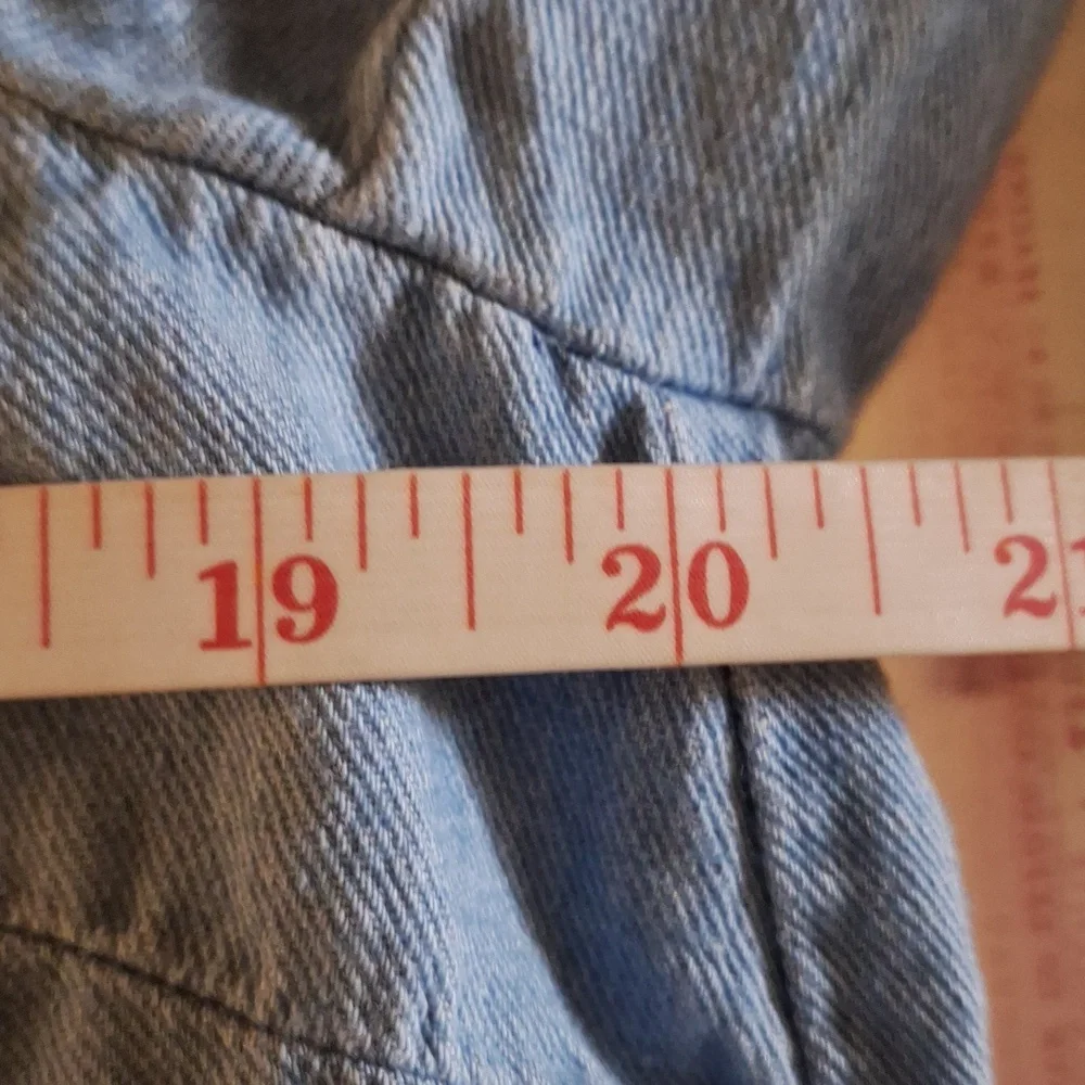 J Jill Linen Denim Top Button Down Long Sleeve Chambray Country Western Medium T - Picture 10 of 11